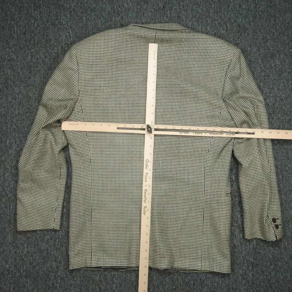 Canali Blazer Mens 40 Beige Proposta Houndstooth‎ Wool Silk Sport Coat Italy